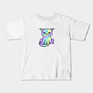 angry cat,funny cat design Kids T-Shirt